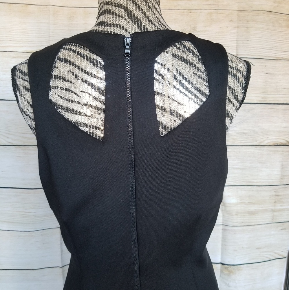 Guess- black studded bodycon cutout dress size 14 - Picture 6 of 8